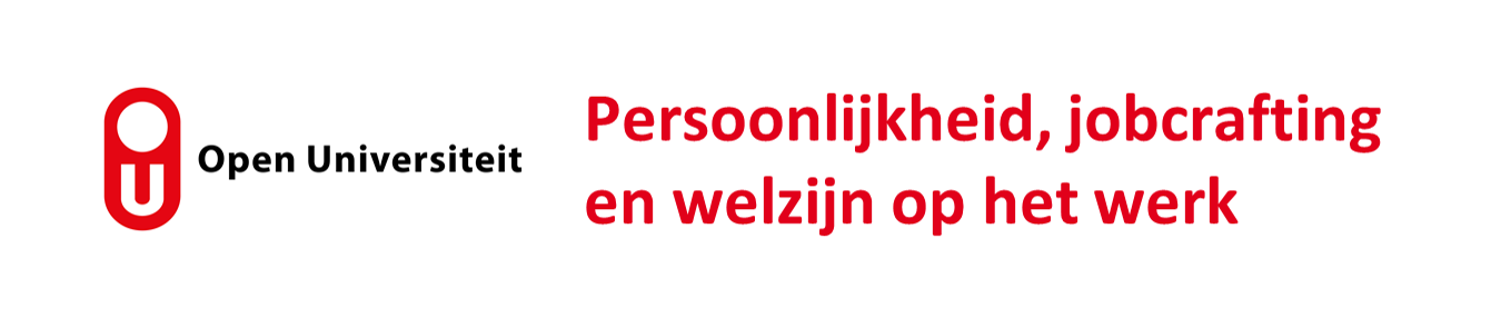 Onderzoek naar persoonlijkheid, jobcrafting en welzijn op het werk